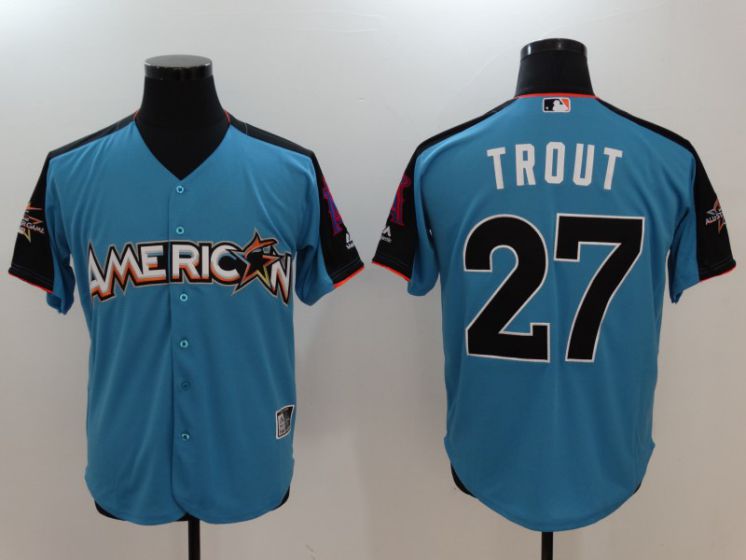 2017 MLB All-Star Los Angeles Angels #27 Mike Trout Blue Jerseys
